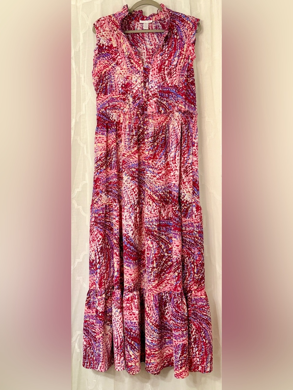 London Times Pink Abstract Maxi Dress | Size 14 💖✨ Summer ✌️